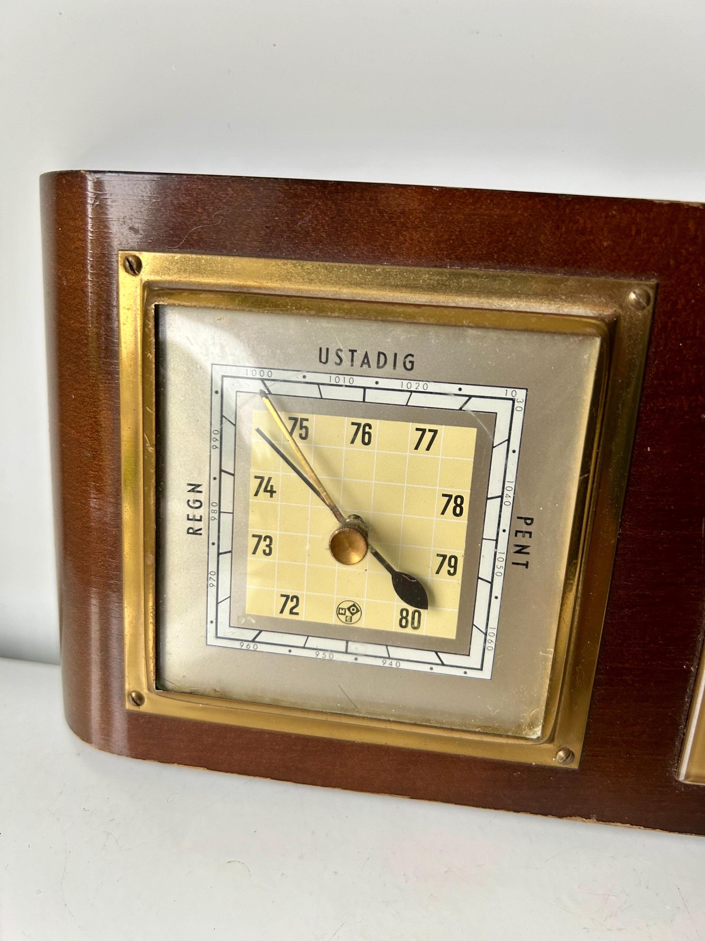 Vintage Barometer and Thermometer Made in Germany Weather Home Station ...