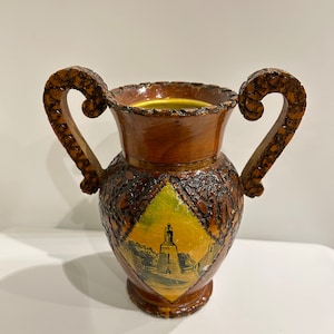 Vintage wooden vase Home decor wooden handmade vase from France