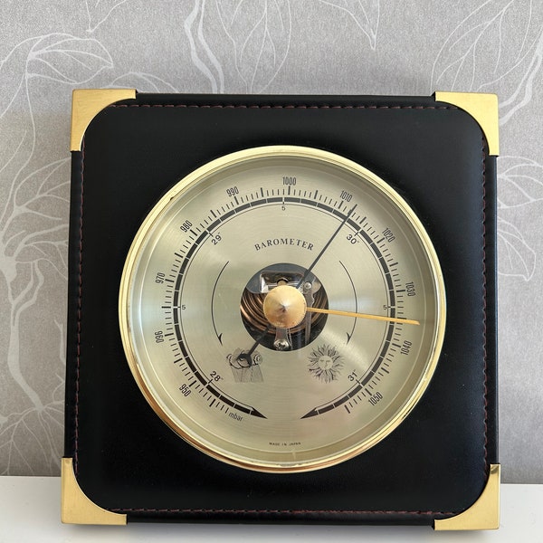 Vintage barometer made in Japan wall hanging barometer weather sensor