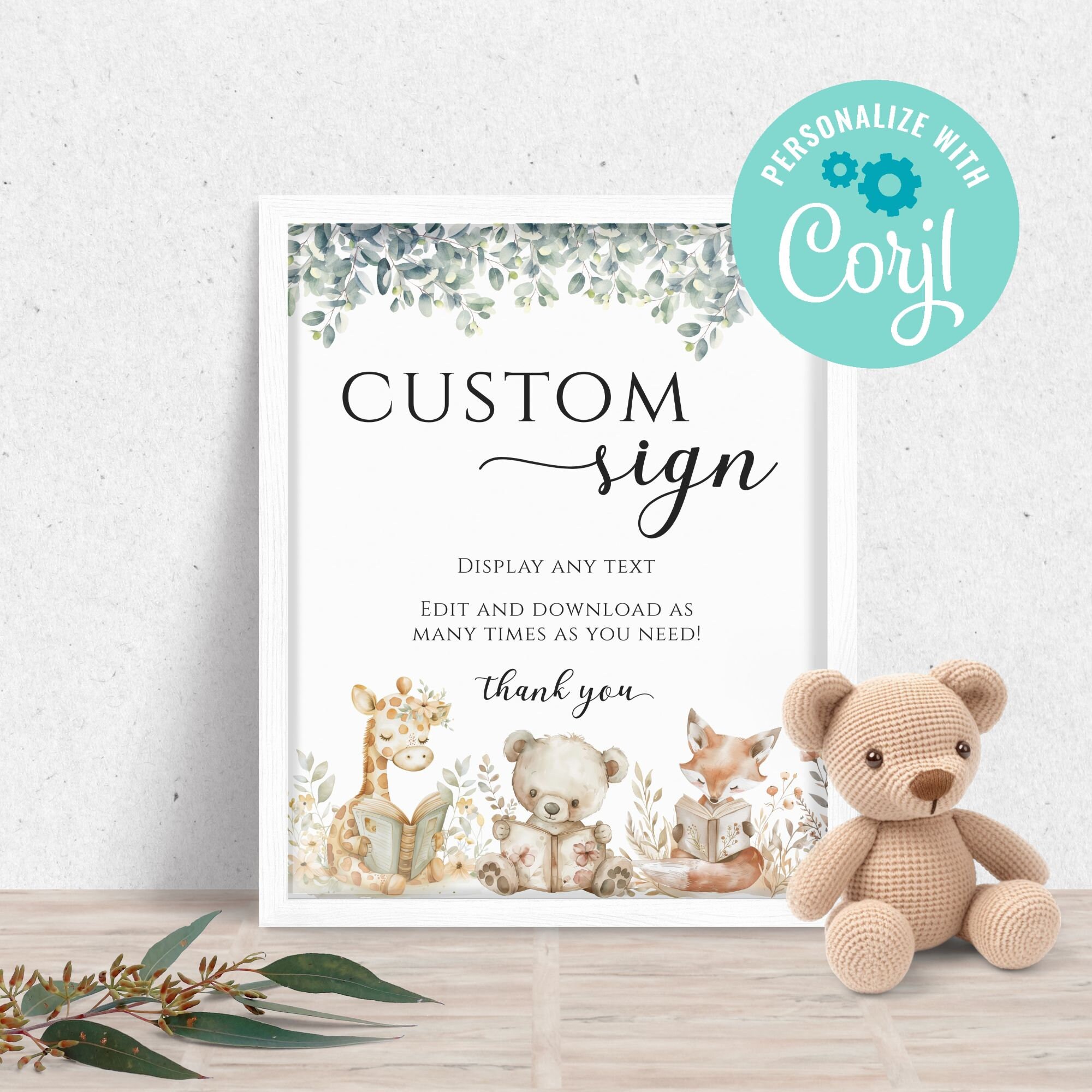 Editable New Chapter Custom Sign, Storybook Baby Shower Signage, Shower ...