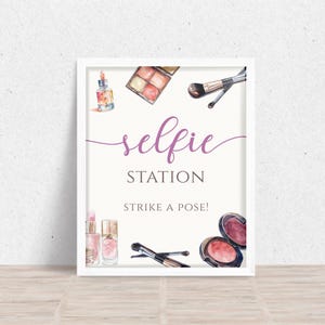 Threenager Selfie Station Sign, Little Miss Threenager Birthday Signage, Printable Table Sign, Glam Party Decor, Instant Download KB-008