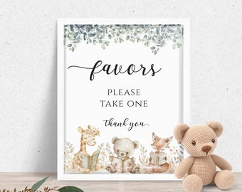 Storybook Baby Shower Favors Sign, New Chapter Book Baby Shower Thank You Gifts Sign, Baby Shower Decor, Printable Instant Download BB-001