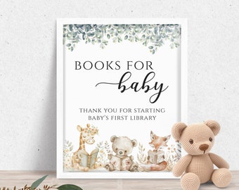 Neues Kapitel Buch-Baby-Dusche-Bücher für Baby-Zeichen, Märchenbuch erste Bibliothek Zeichen, Baby-Dusche-Dekor, Printable Sofortiger Download BB-001