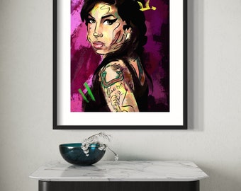 Amy Winehouse / Poster Konsttryck