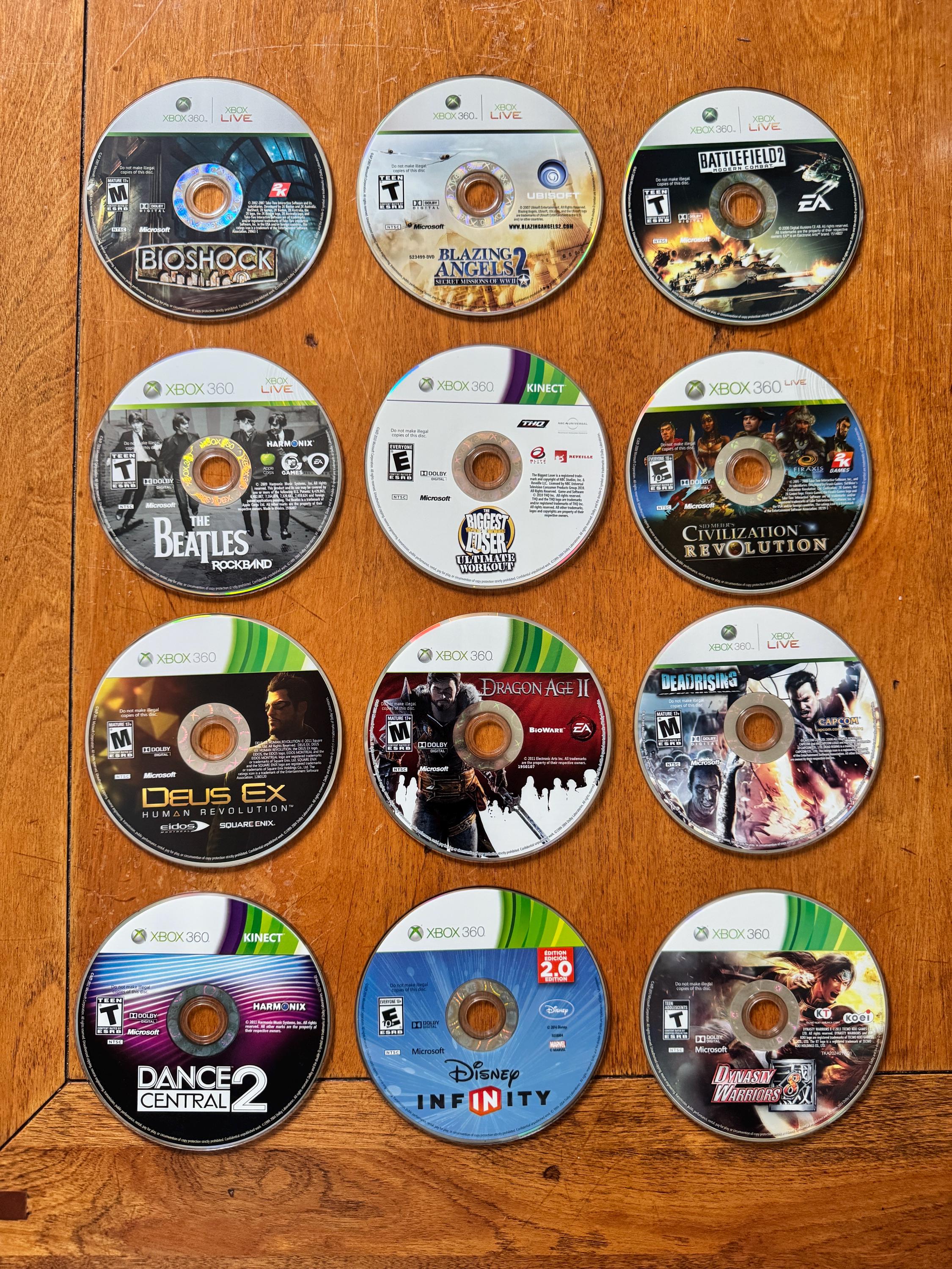 Lot De Jeux Xbox 360 - Grand Theft Auto V Inclus - Très Bon état