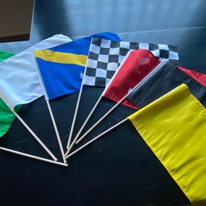 Race Flags on Poles