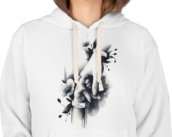 Custom 'Mother and Child Hands' Hoodie - Personalized Mother's Day Pullover with Your Names - Unique Gift for Mom- Gift for her