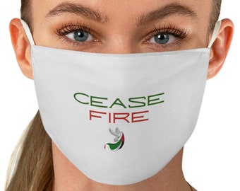 Fabric Face Mask, Support Palestine,  Peace in Palestine,  Palestine Flag Cease Fire Mask, Perfect Gift for Solidarity & Peace Advocates