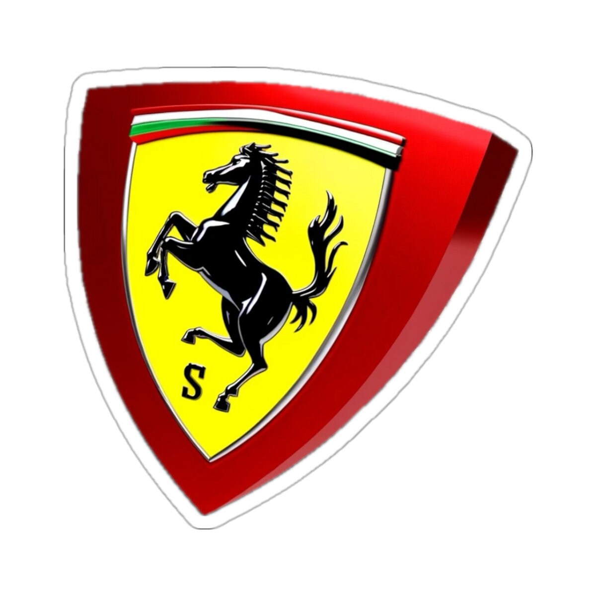 Ferrari Logo Vinyl Decal Sticker – Skate Laptop Cell Bumper – Unbranded
