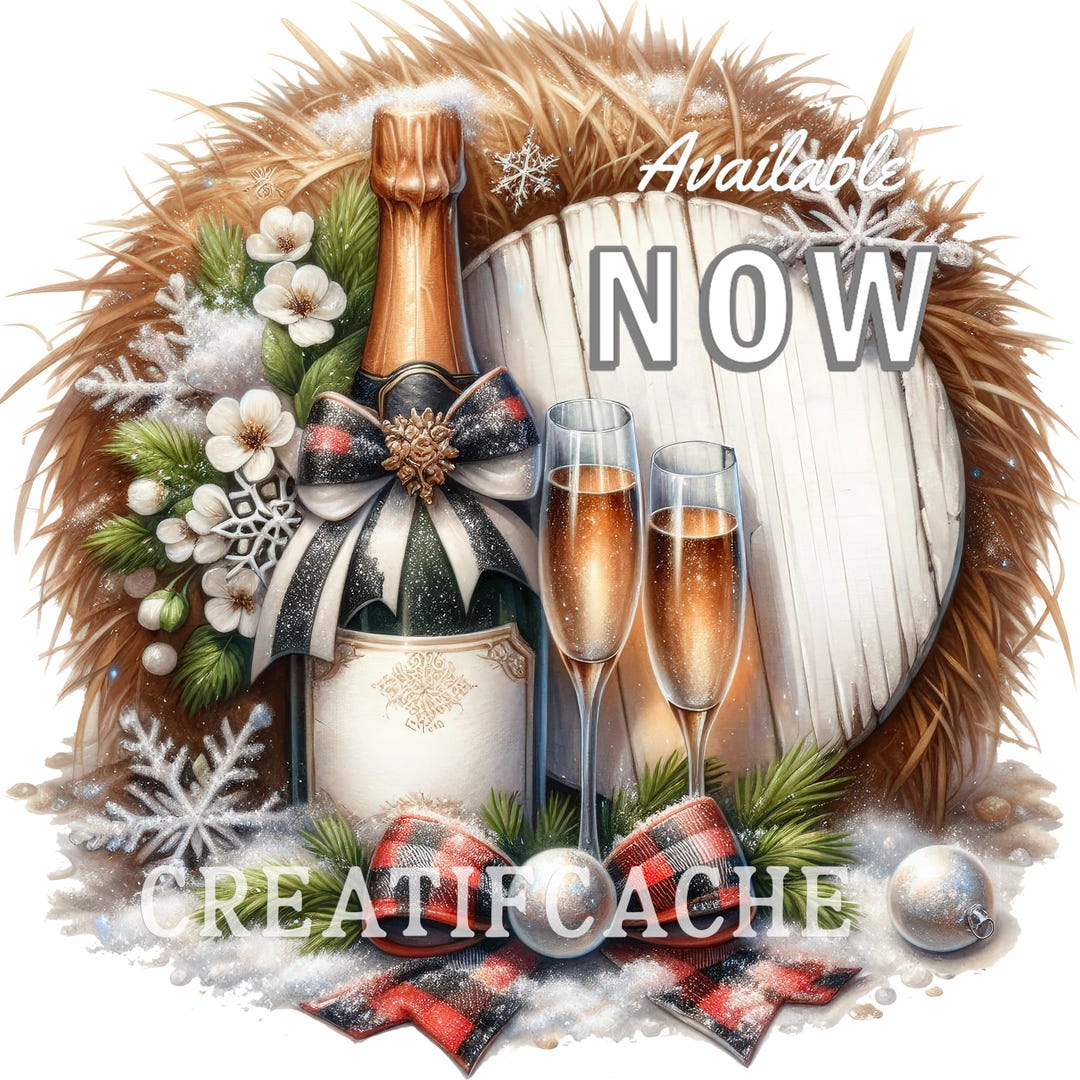 Round PNG Farmhouse Champagne Door Hanger Sublimation Metal Signs ...