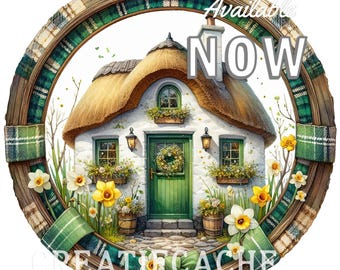 St Patrick's Day Irish Farmhouse Door Hanger PNG Sublimation DIY Sign
