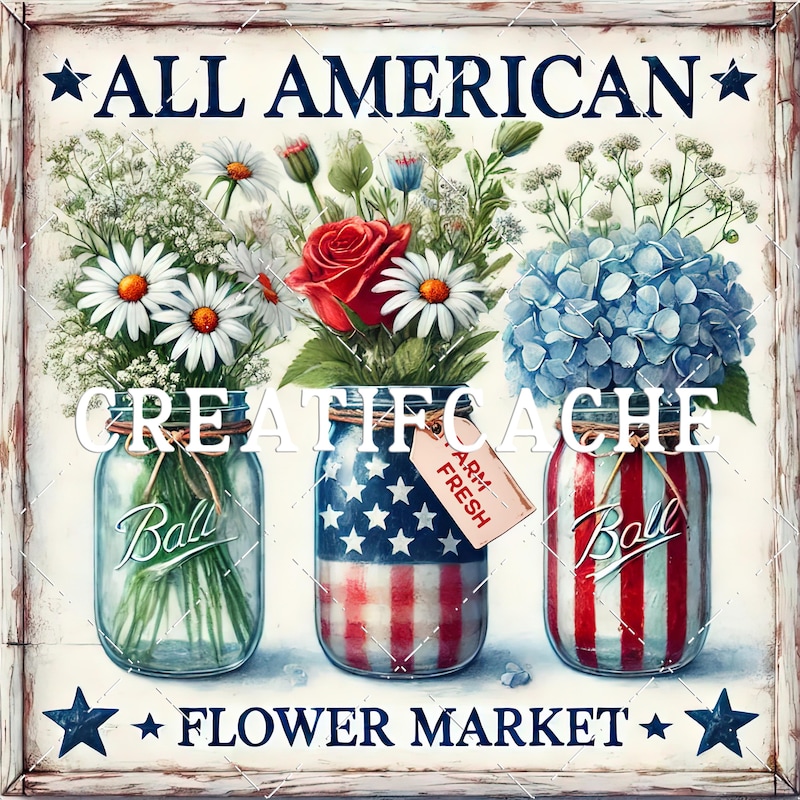Patriotic Jar Diy - Etsy