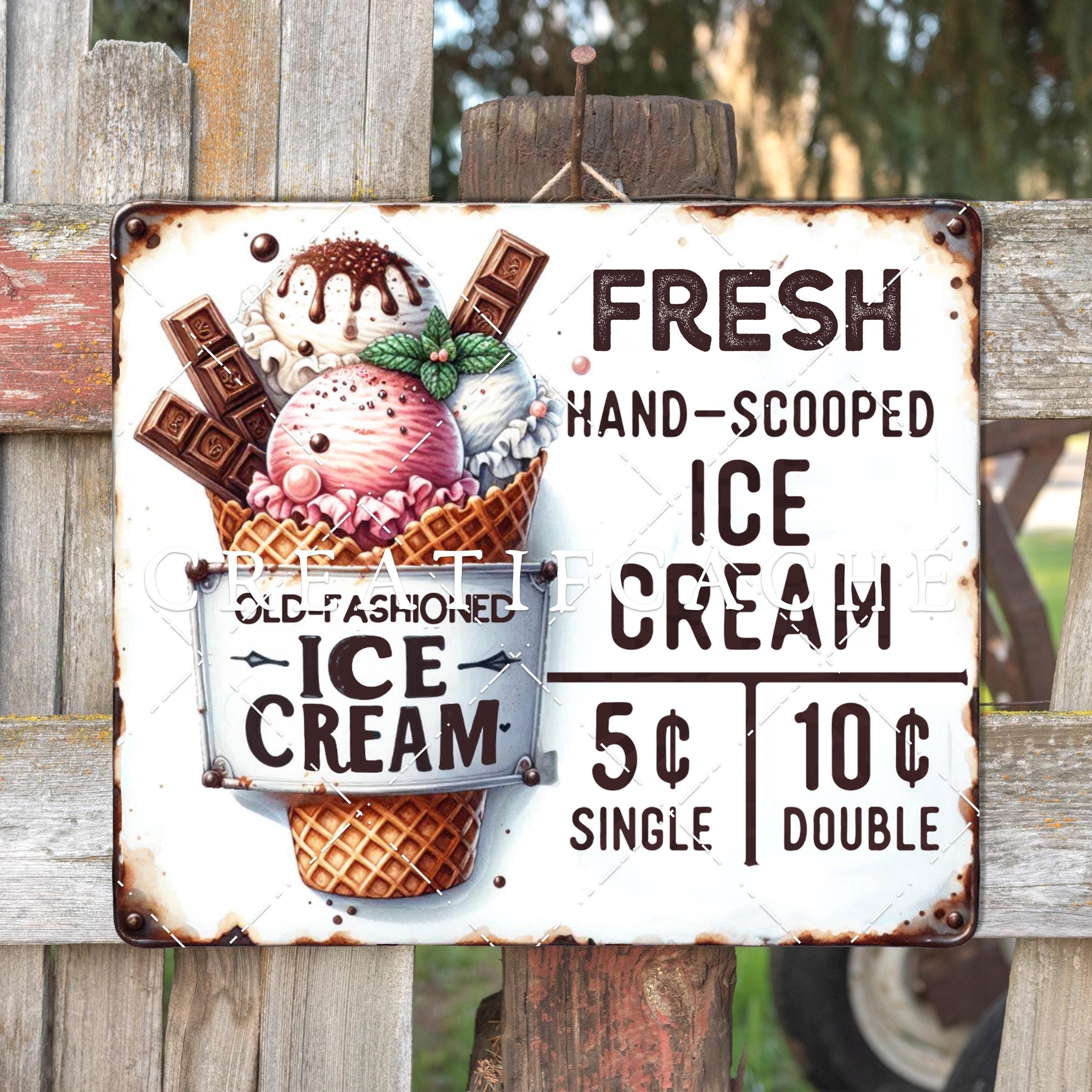 Vintage Ice Sign - Etsy