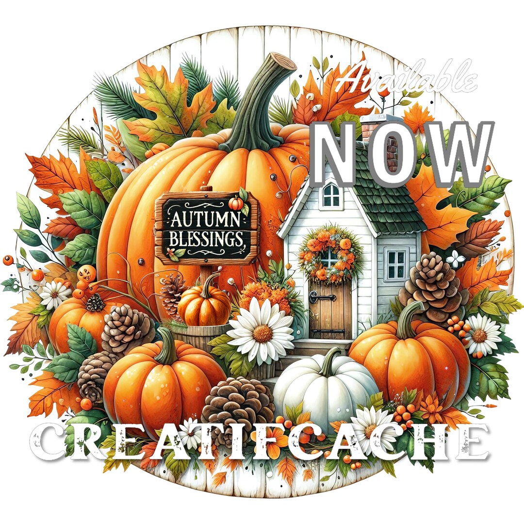 Melrose International Autumn Blessing Pumpkin Sign (Set of 2)