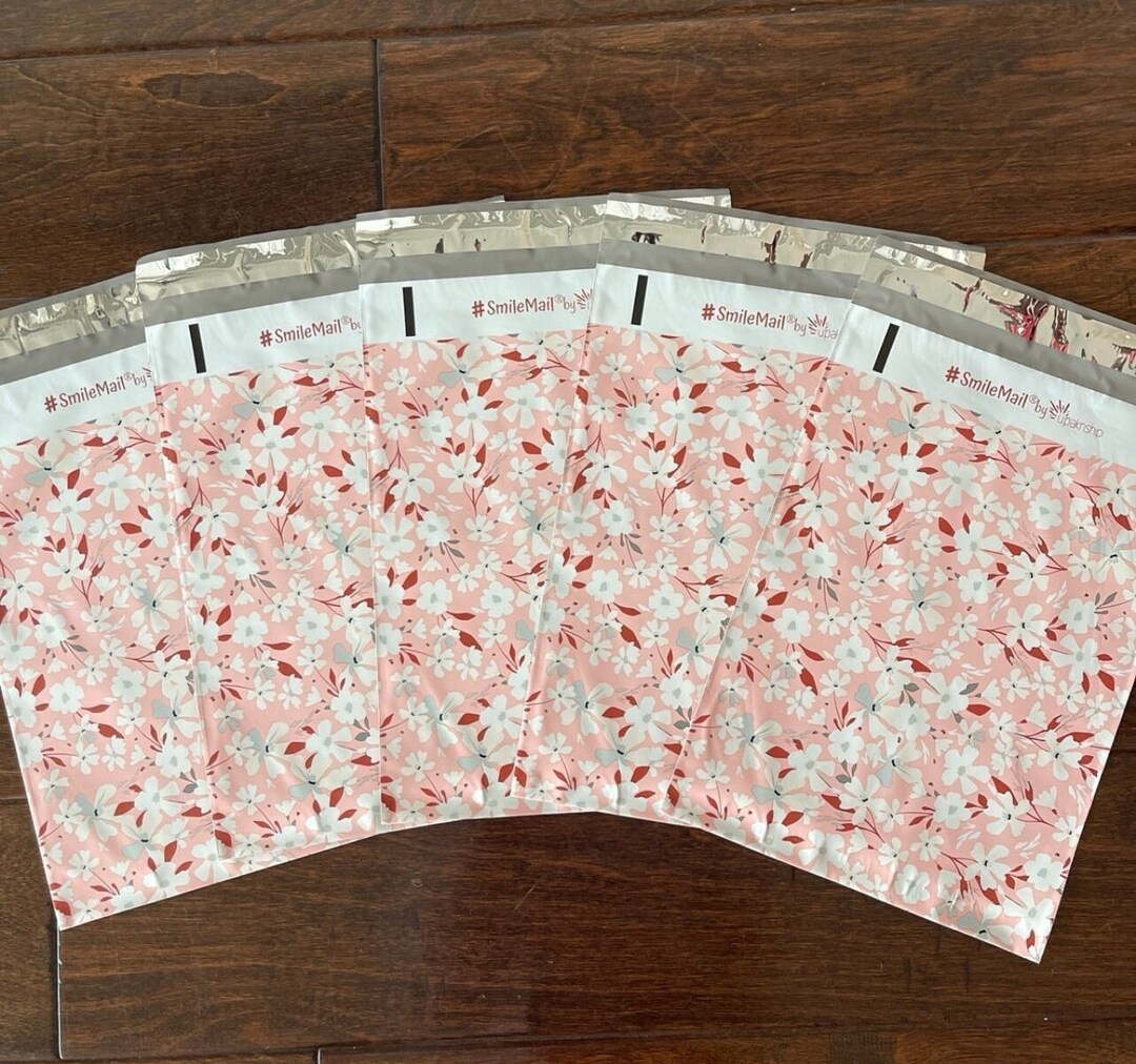 20 OR 40 Pack 7.5x10.5 Spring Floral Designer Poly Mailers Nonpadded