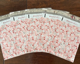 Paquete de 20 o 40 sobres de polietileno con diseño floral primaveral de 19 x 26,7 cm. ¡Sin acolchado, con cierre autoadhesivo! ¡Aprobado por USPS, FedEx y UPS!