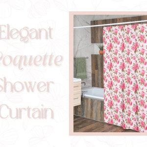 Coquette Shower Curtain, Coquette Bathroom Decor, Coquette Bathroom, Coquette Bath Decor, Coquette Decor, Coquette Aesthetic, Coquette Style