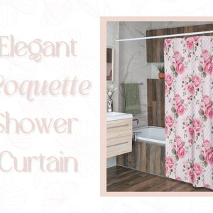 Coquette Shower Curtain, Coquette Bathroom Decor, Coquette Bathroom, Coquette Bath Decor, Coquette Decor, Coquette Aesthetic, Coquette Style