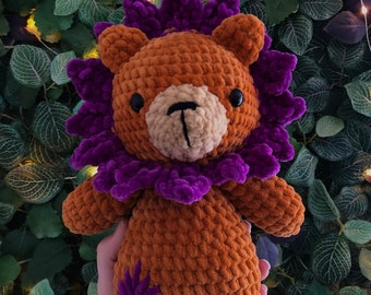 PDF Crochet Pattern - Flowery Lion