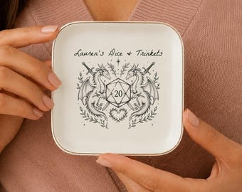 Bridesmaid Gift Fantasy Bride Bachelorette Gift Personalized Last Knight RPG Best Friend Ladies of the Realm Game Master Trinket Dish