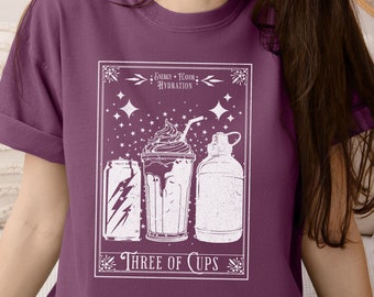 Three of Cups Neurodiversity Tarot Shirt Beverage Goblin Emotional Support Water Bottle Neuro Spicy ADHD Awareness Unhinged Neurospicy Humor
