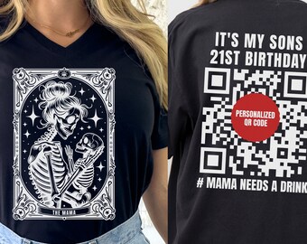Die Mama Es ist meine Söhne 21. Geburtstag Mama braucht eine Trink-Gruppe 21. Geburtstag schließlich 21 Shirt Kaufen Sie mir ein Getränk, mein Sohn ist 21 benutzerdefinierte Geburtstags-T-Shirt