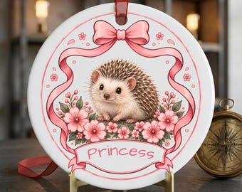 Personalized Hedgehog Christmas Ornament Custom Pet Name Ornament Hedgehog Mom Gift Hedgie Lover Gift Cute Pet Christmas Keepsake for Her