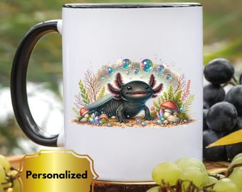 Personalized Axolotl Mug Cute Custom Coffee Cup Funny Christmas Birthday Gift for Daughter Son Kids Teens Axolotl Lover Gift Coffee Mug