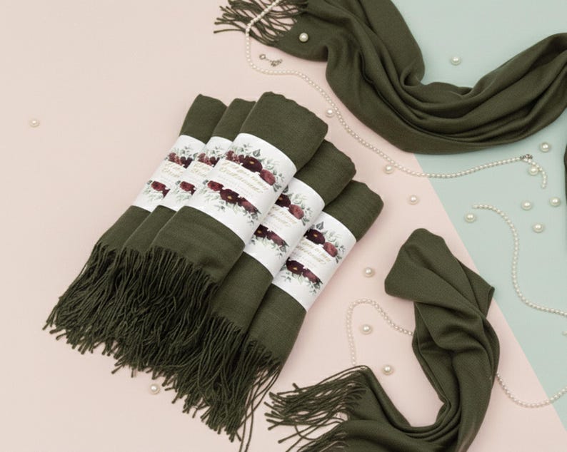 Personalized Pashmina Shawl Wedding Favor