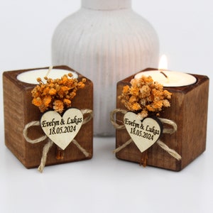 Personalized Wedding Candle Favors for Guests in Bulk, Christmas Wedding, Bridal Shower Favors, Party Favors, Winter Wedding, Rustic Wedding