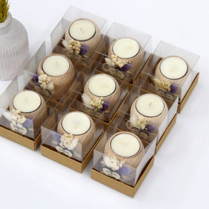 50 Pcs Personalized Candle Wedding Favor Wedding Favors for Guests in Bulk Wedding Gifts for Guests Rustic Wedding Bridal Shower Favors Gift
