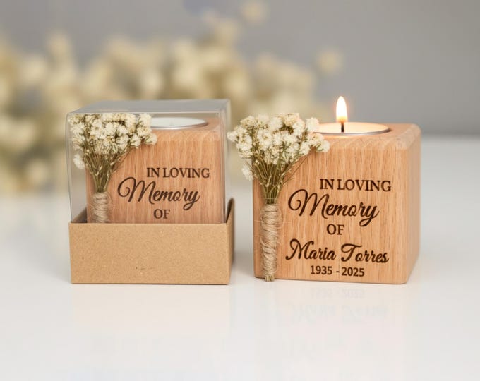 Funeral Favors for Guests, Custom Engraved Candles, Celebration of Life Favors, Memorial Candles, Funeral Keepsake, Personalized Candles