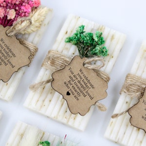 50 pezzi Mini Saponette Bomboniere - Saponette Bomboniere Fatte a Mano Personalizzabili - Perfette per Matrimoni, Addio al Nubilato ed Eventi - Ordine All'Ingrosso Regalo Personalizzato