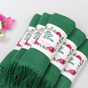 Personalized Pashmina Scarf: Wedding and Party Favor Shawls