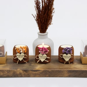 Personalized Wedding Candle Favors for Guests in Bulk Christmas Wedding Bridal Shower Favors Party Favors, Winter Wedding Rustic Wedding, CA