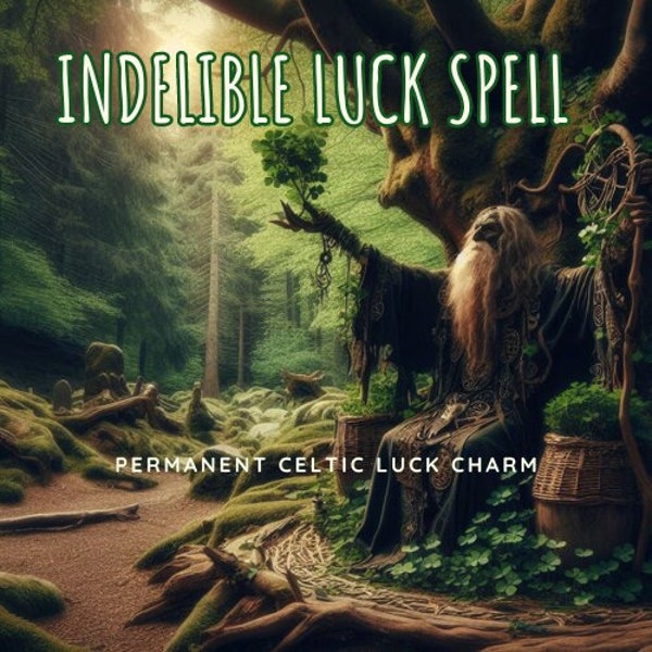 INDELIBLE LUCK SPELL - Celtic Luck Charm with Permanent, Infinite Luck Effects. Be blessed with lucky outcomes by Druid Gods.