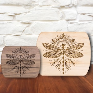 Dragonfly Oval Cutting Board, Dragonfly Mandala Cutting Board, Charcuterie Board, Housewarming Gift, Dragonfly Kitchen Decor