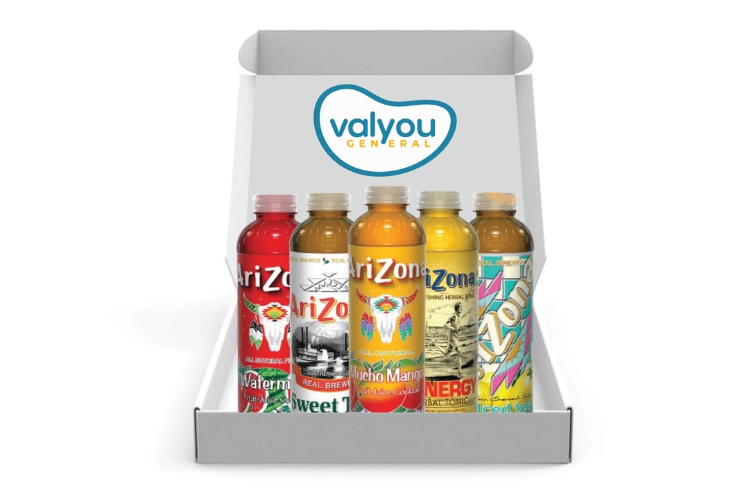 6 Bottles Arizona Variety Flavor Juice & Tea Bottles 20oz Real Brewed