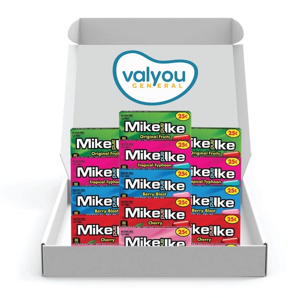 24 Packs | Mike & Ike Variety Flavor Chewy Candy | .78oz | Fat Free, Gluten Free, Flavored Candies, Mike Ike Brand, Chewy Candies, Candy Mix