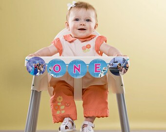 Olaf High Chair Banner - ONE or TWO - Cardstock Cover 80lb - Comes with Ribbon for Hanging – Olaf Party Decor and Supplies