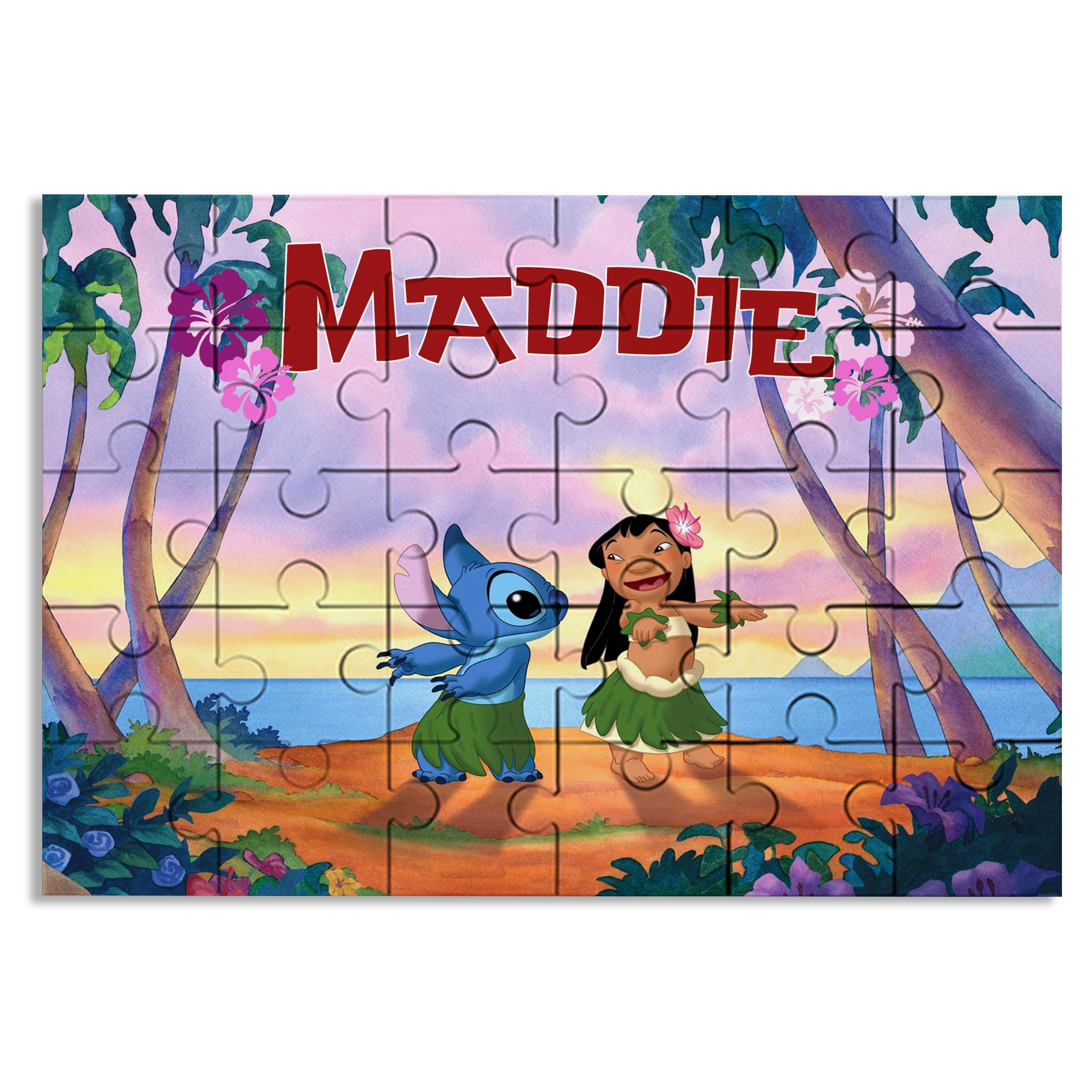 Lilo and Stitch Custom Jigsaw Puzzle for Kids With Name - 30pcs | 7.5x9 ...