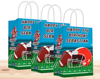 Fußballgeschenk Beutel für Kinder - 12er Pack - personalisierbar mit Name und Alter | Fußball-Geburtstags-Partyzubehör für Kinder