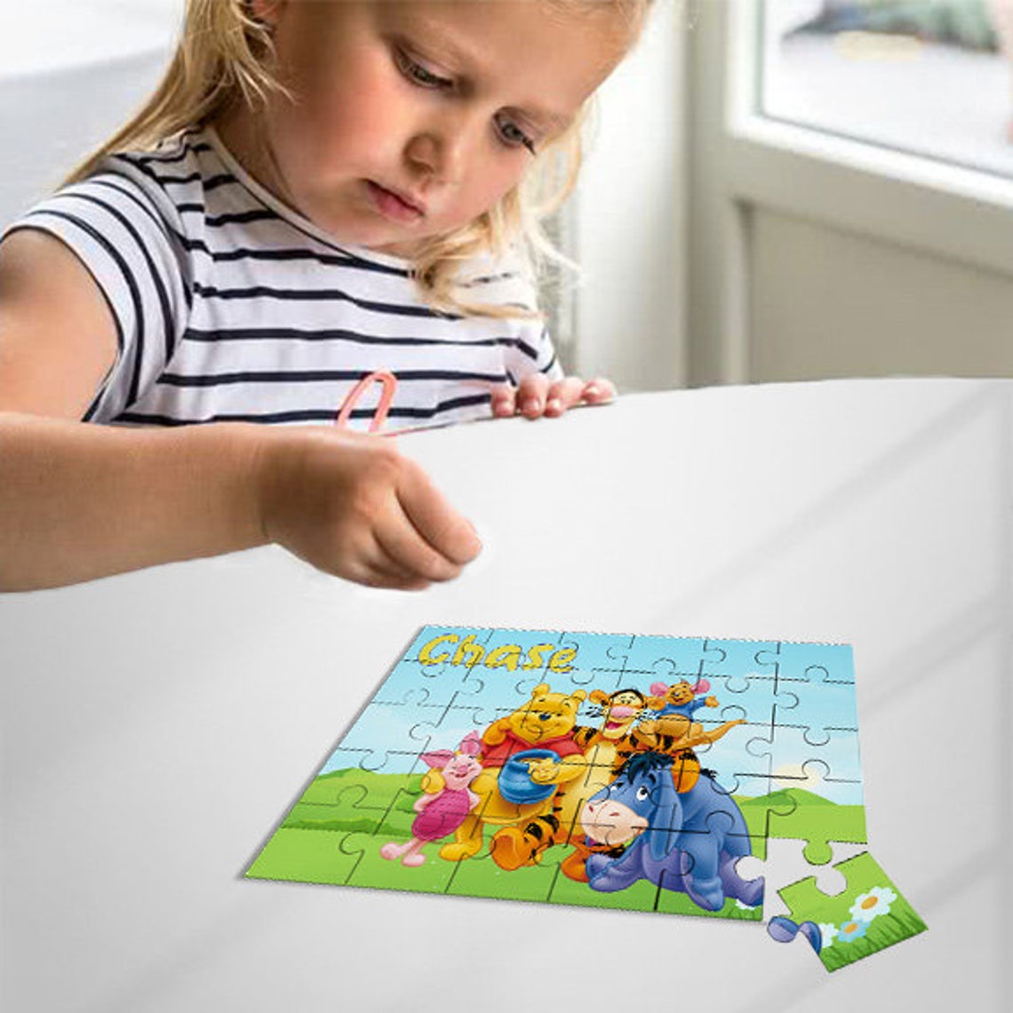 Winnie the Pooh Custom Jigsaw Puzzle for Kids With Name - 30pcs | 7.5x9 ...