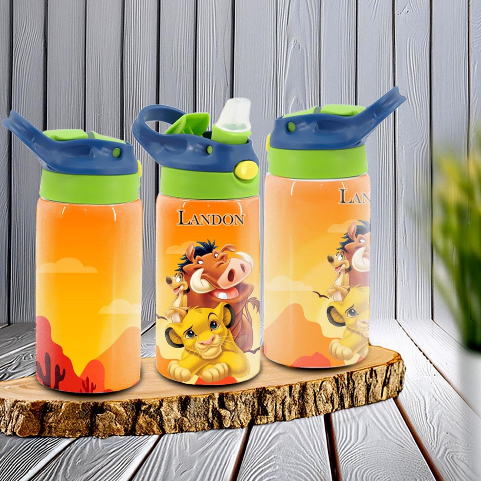 Lion King Custom Kids Water Bottle Personalized With Name Toddler ...