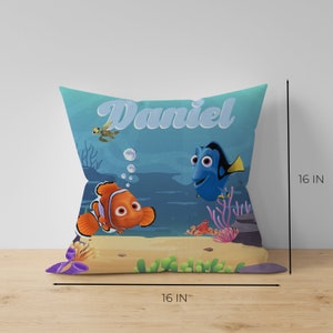 Finding Nemo Custom Pillow With Name or Without | 16x16in Insert ...