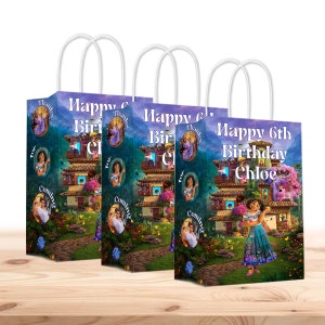 Encanto Gift Favor Bags for Kids - 12pack - Customizable with Name and Age | Encanto Birthday Party Supplies for Kids