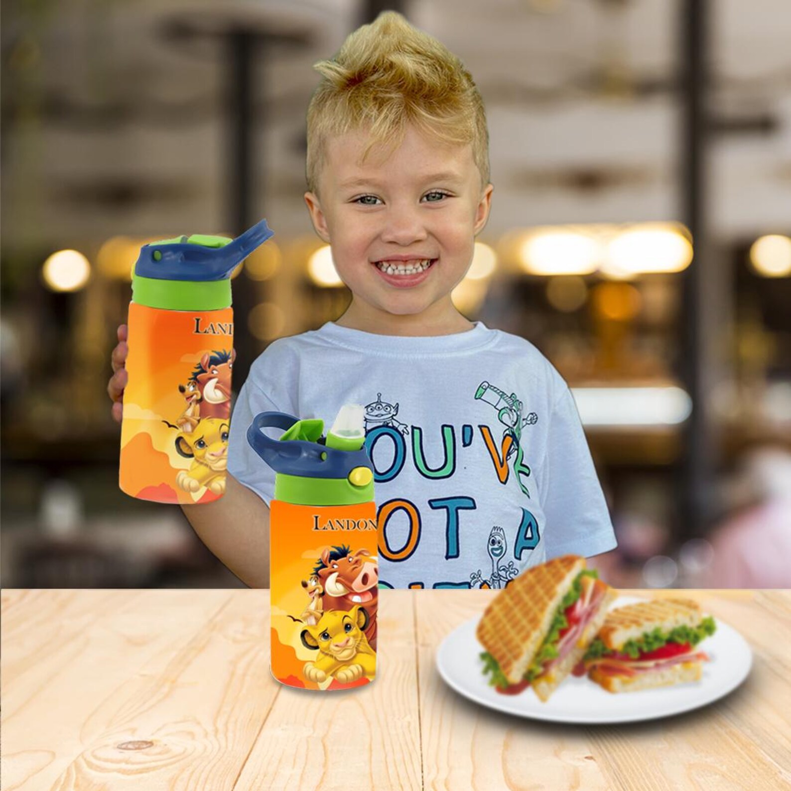 Lion King Custom Kids Water Bottle Personalized With Name Toddler ...