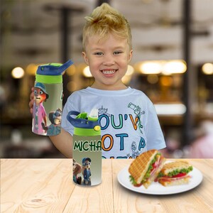 Personlig Zootopia 2 Barn Vattenflaska 355 ml – Anpassat namn rostfritt stål tumbler för barn | Zootopia födelsedagspresent bild 3