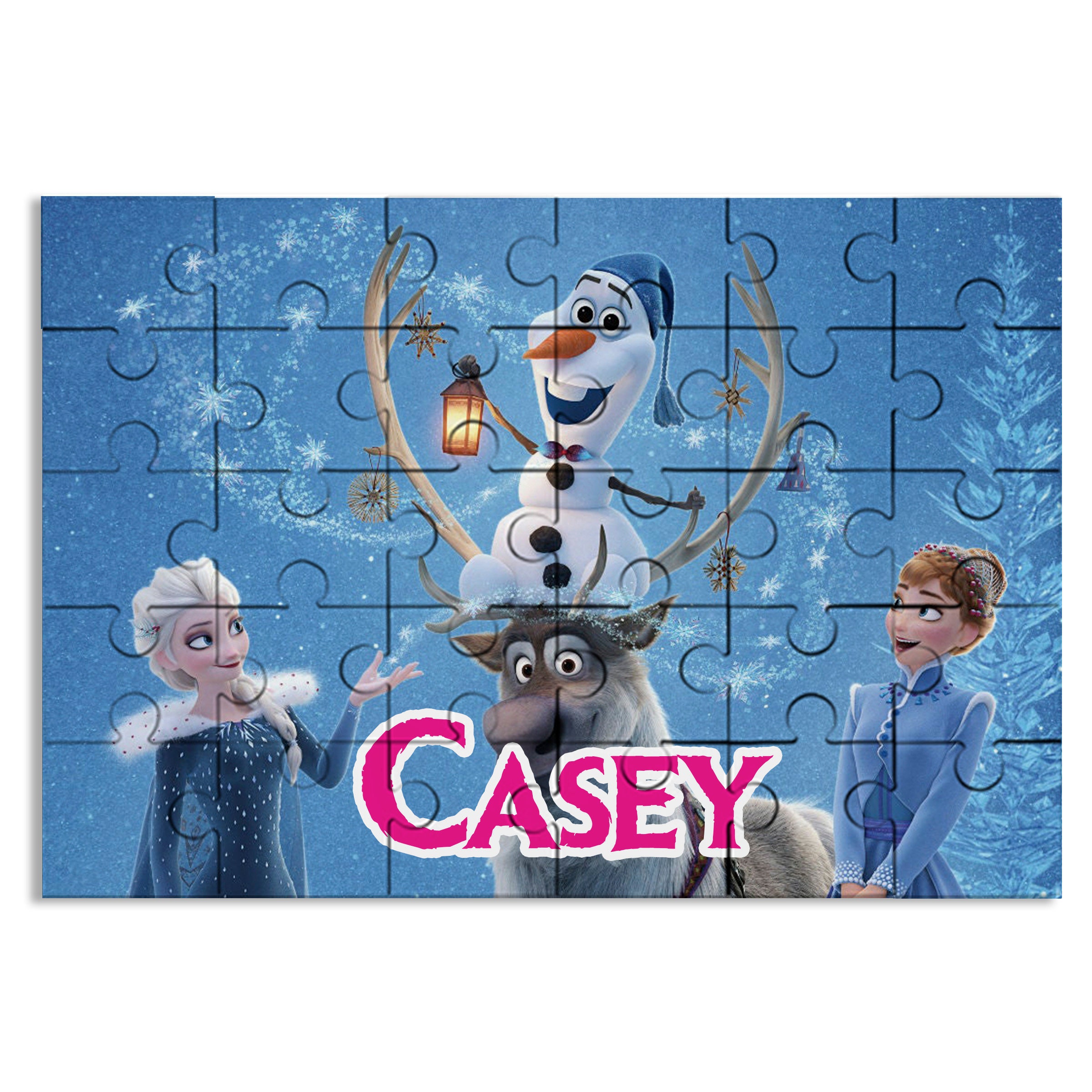 Olaf Movies Jigsaw Puzzle With Name - 30pcs | 7.5x9.5in | Jigsaw