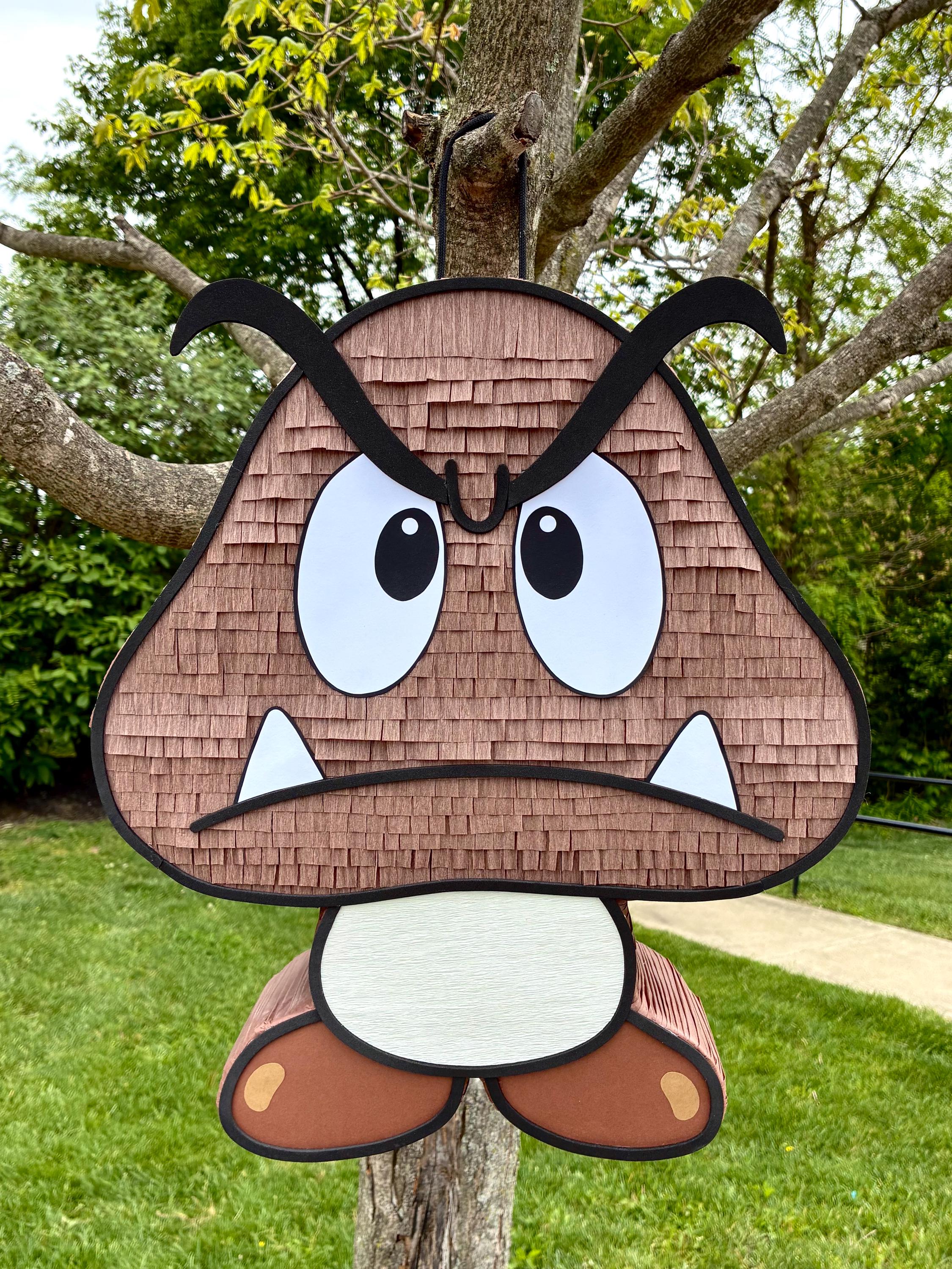 Handcrafted Goomba From Mario Piñata | Mario Party Decoration | Super ...